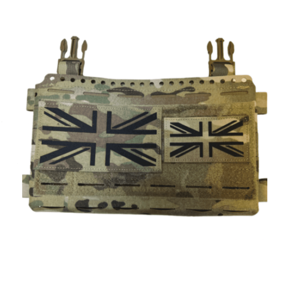 GP Gear Laser Cut LARGE Union Jack Flag Patch V2 - Multicam